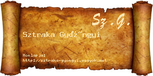 Sztraka Gyöngyi névjegykártya